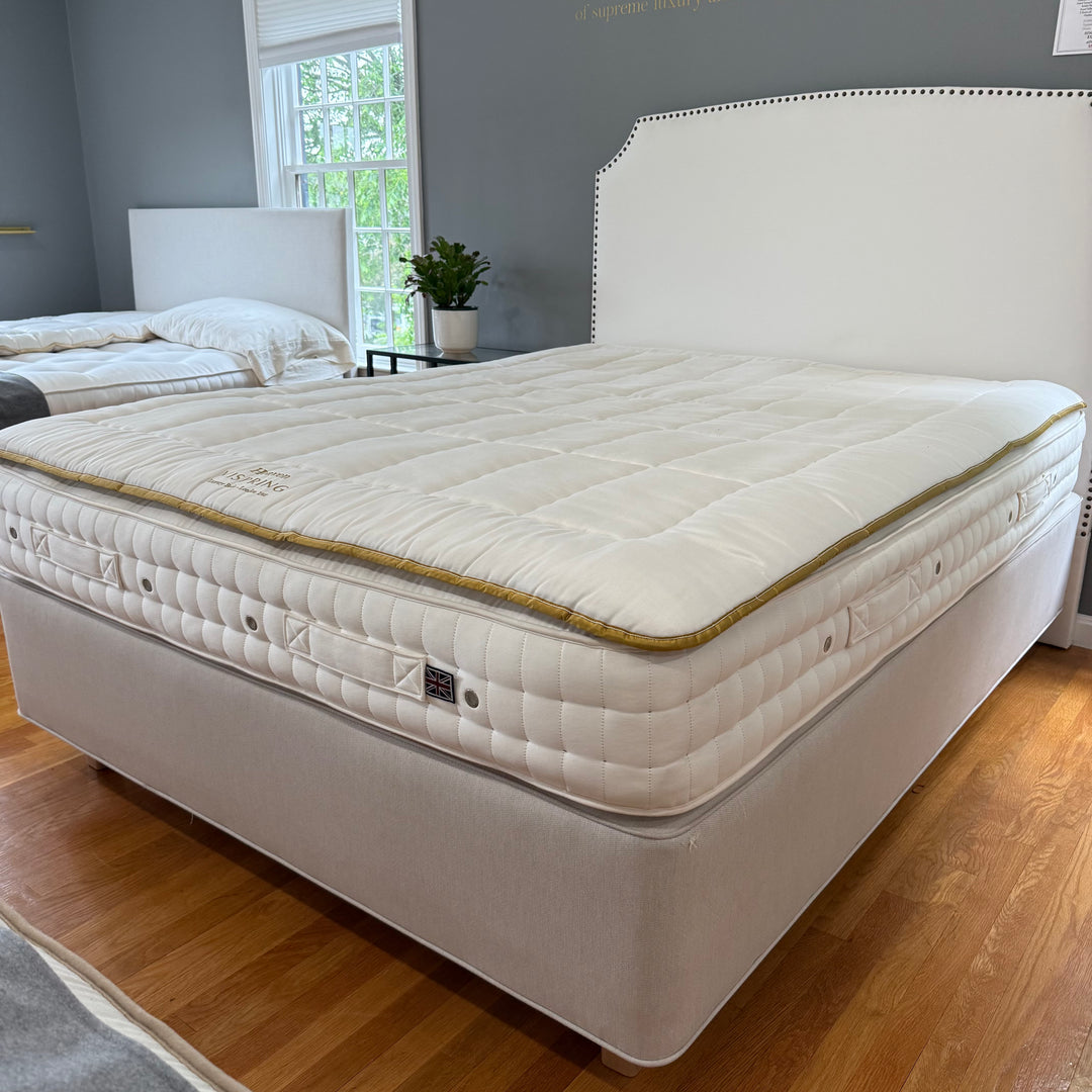 FLOOR MODEL: Queen-Size Vispring Devonshire, Prestige Divan, & Heaven Topper
