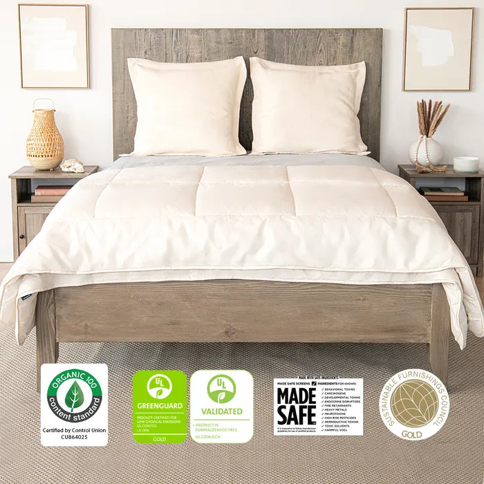 Room shot Naturepedic Adagio 2” Organic Latex Topper
