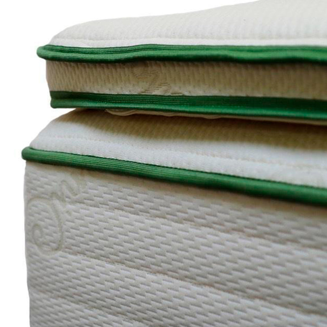 Harvest Green Mattress Topper corner detail shot.