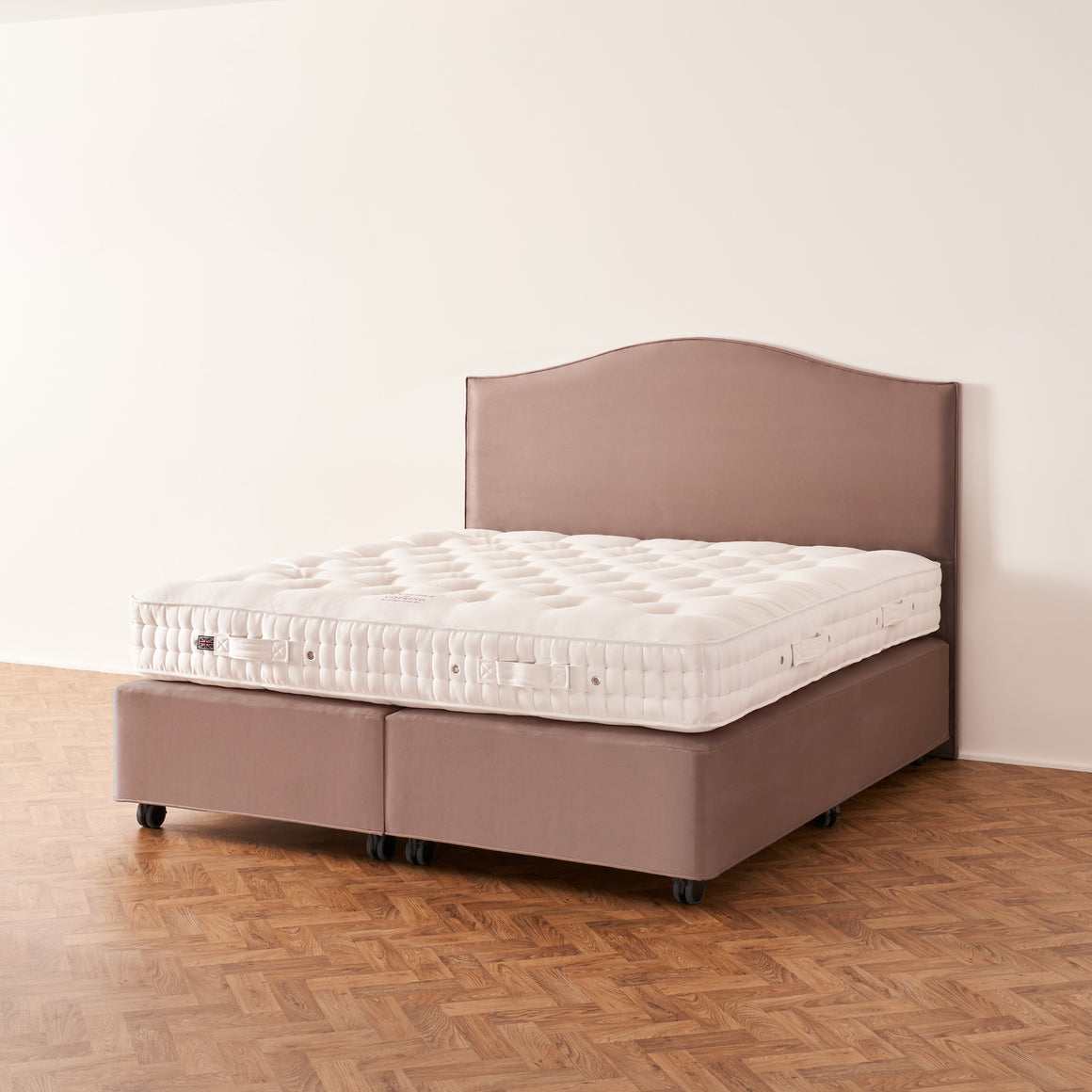 Vispring Coronet Mattress on a De Luxe Divan, undressed.