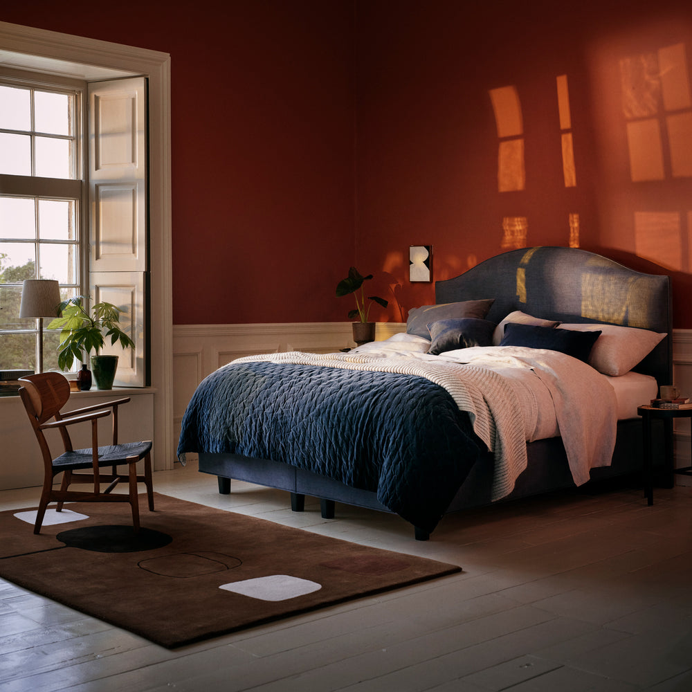 Vispring Devonshire Mattress in fully dressed room.