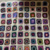 Granny Sqaures 100% Wool Hand-Crocheted Throw