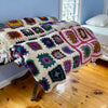 Granny Sqaures 100% Wool Hand-Crocheted Throw