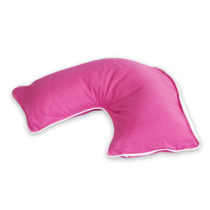 front view The Pillow Bar Jetsetter Mini Down Pillow in pink