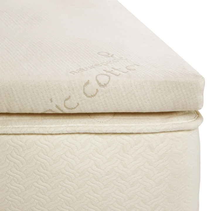 corner view Naturepedic Adagio 2” Organic Latex Topper