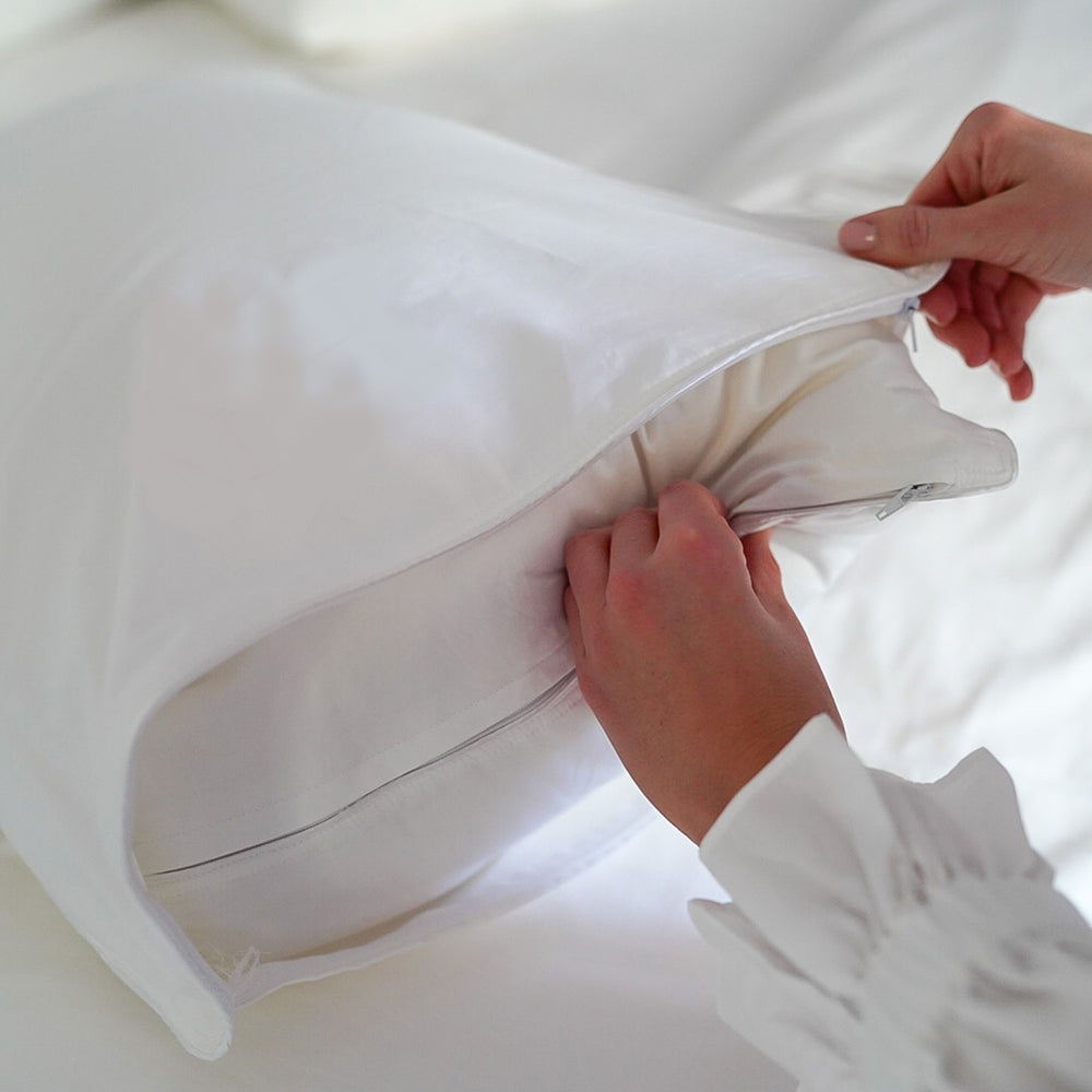 unzipped view The Pillow Bar Pillow Protectors