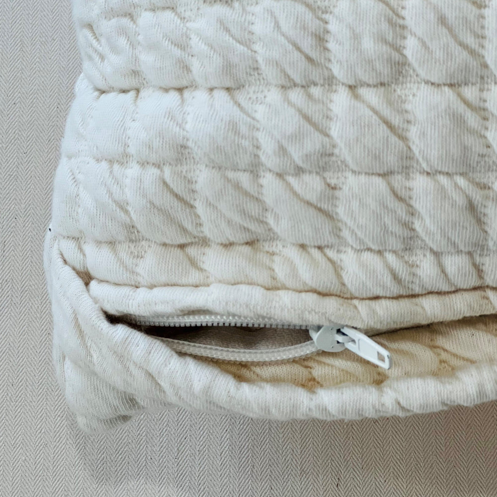 TOM Scituate Decorative Pillow zipper detail.