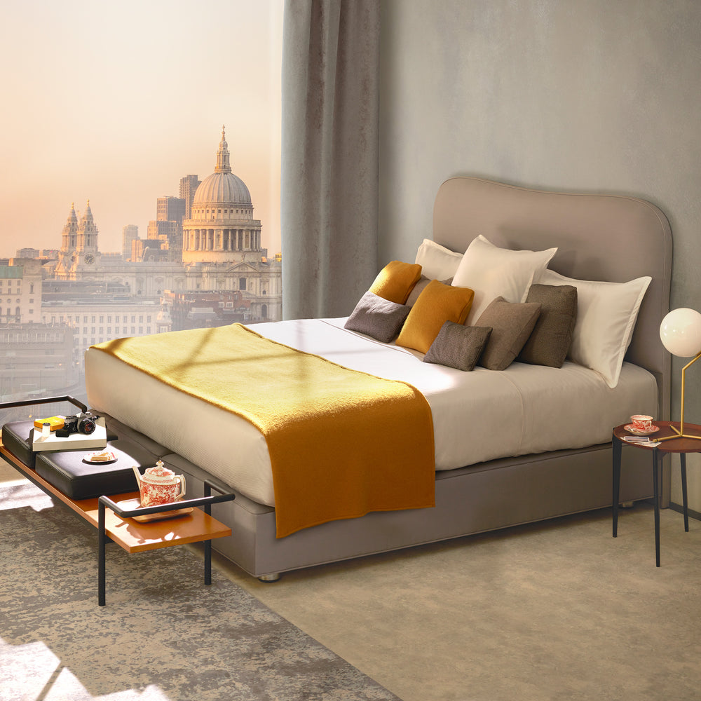 Vispring Signatory Superb on Statesman Divan in a fully dressed room.
